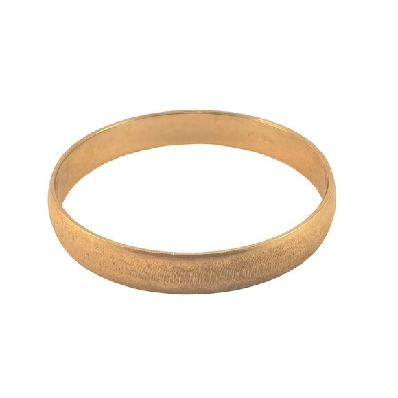 Monet Vintage Gold-Tone Textured Bangle Bracelet - Picture 1 of 5